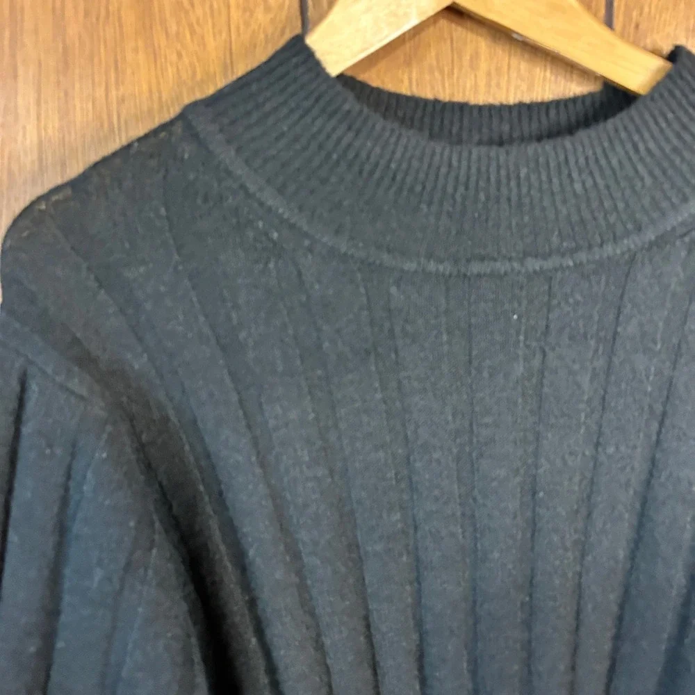 Torrid Black Ribbed Mock Neck Long Sleeve‎ Sweater Dress Tunic Size 3x - Picture 2 of 7